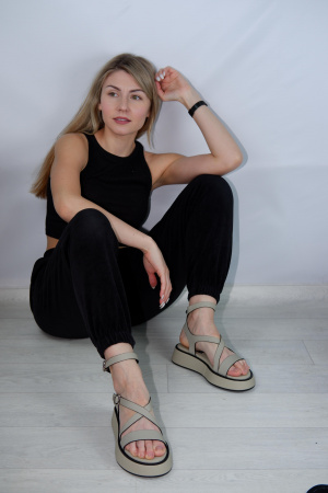 Сандалии женские <D663-6-N05= зел/к>