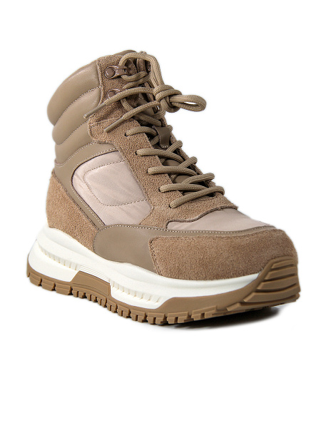 Кроссовки женские зимние <SZ23715KPM беж/з+к+т>