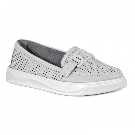 Слипоны женские лето <12F5-47-122= бел/к>