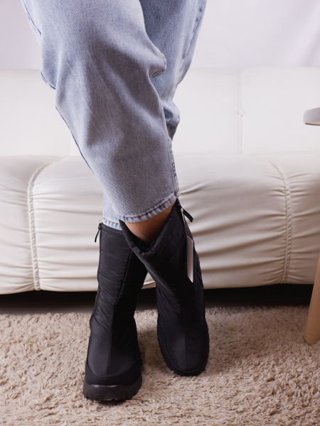 Дутыши женские зимние <8041-243 ч/тек+эко>