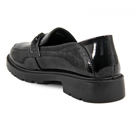 Лоферы женские <GC105-021 ч/нат лак>