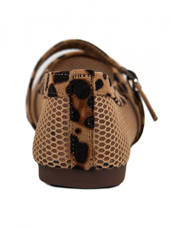 Балетки женские лето <NJ-071-beige бежевый/тек>