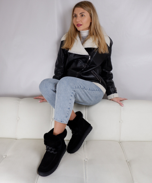 Угги женские зимние <OAR-ZM-3089= чер/з>