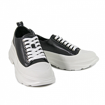 Кроссовки женские <523-833-1= чер+бел/к>