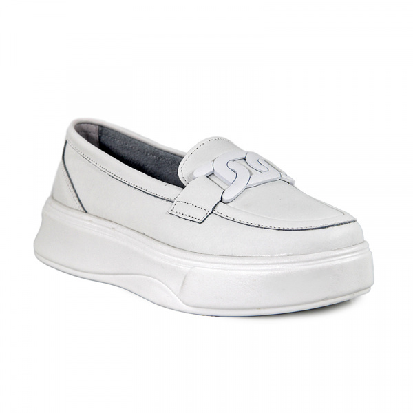 Слипоны женские лето <31F15-56-021= бел/к>