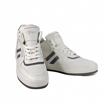 Кроссовки женские демис <66-001= бел+серы/эко к>