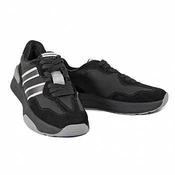 Кроссовки женские <01H-B8059-2 чер/з+к>