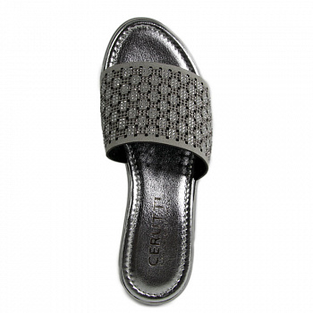 Сабо женские <20758 серы/к+стразы>