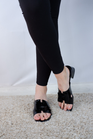 Сабо женские <233-2-H/5-0/6= чер/нат ла>