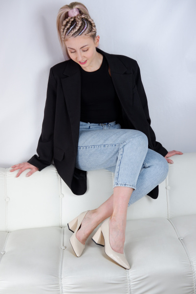 Туфли женские <K-P-L1027-B3655-3= беж/к>