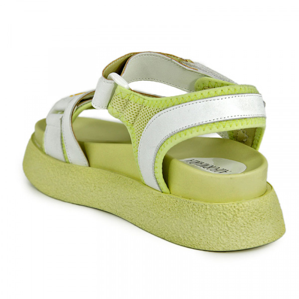 Сандалии женские <L2126HA= бел+жел/эко к>