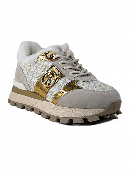 Кроссовки женские зимние <908-8-5 беж/з+т>