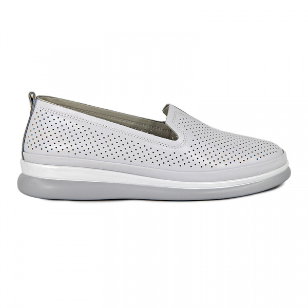 Слипоны женские лето <31F6-71-013= бел/к>