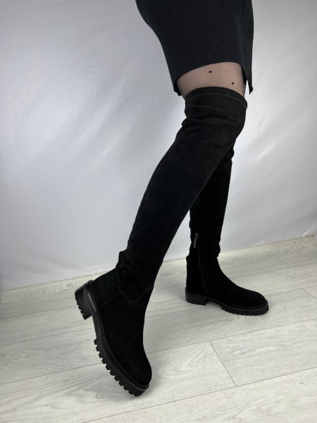 Сапоги женские зимние <77634BM-B= ч/з>