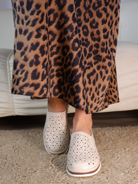 Слипоны женские лето <MU262-030 беж/к>