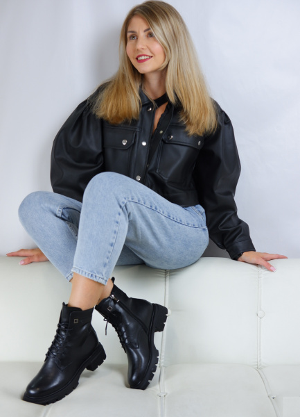 Ботинки женские демис <TPA-J3423-N2635 ч/к>