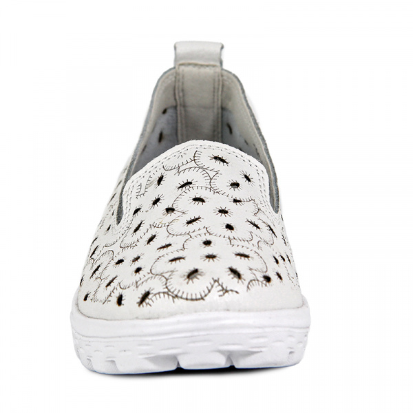 Слипоны женские <12F17-2-011= бел/к>