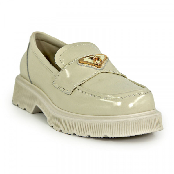 Лоферы женские <906M= беж/к>