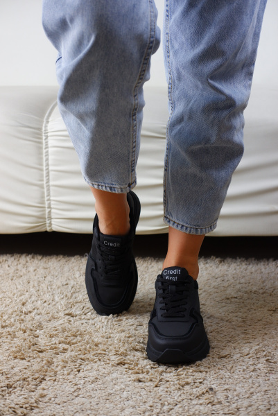 Кроссовки женские <389-2353-2P ч/зам+эко>