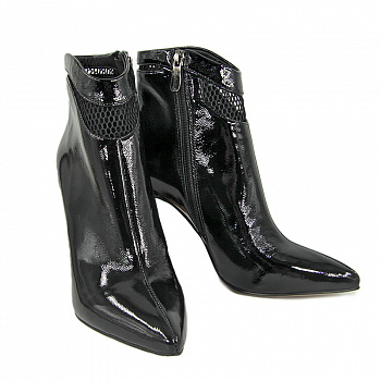 Ботильоны женские демис <AY504-W10-S1010= ч/нат ла>