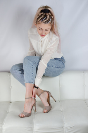 Босоножки женские <N585-81026-20= беж/тек>