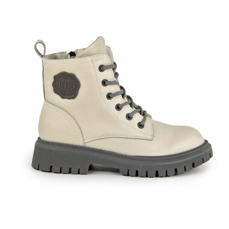 Ботинки женские демис <LS1110= беж+серы/к>