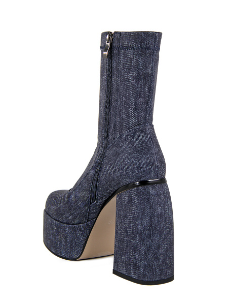 Ботильоны женские демис <Q487 син/эко к>