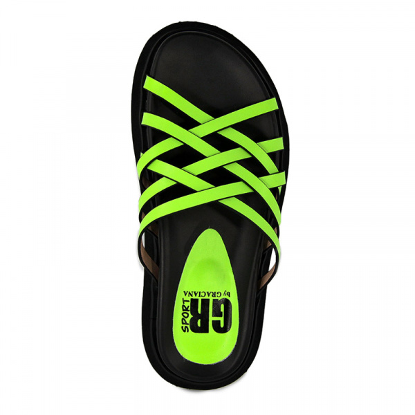 Сабо женские <QS128-F201-1= зеленый/к>