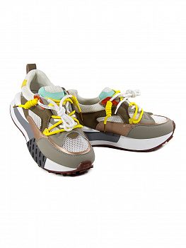 Кеды женские лето <YY920-4-3 беж+серы/эко+т>