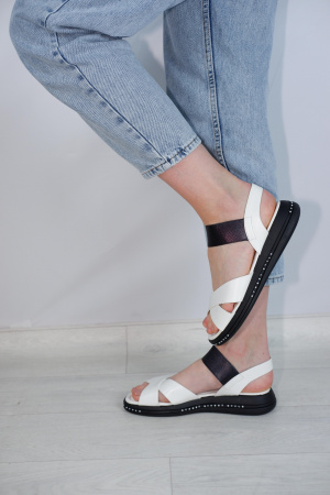 Сандалии женские <T143-010= бел/эко к>