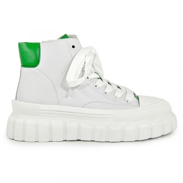 Кеды женские демис <1008-1= бел+зел/к>