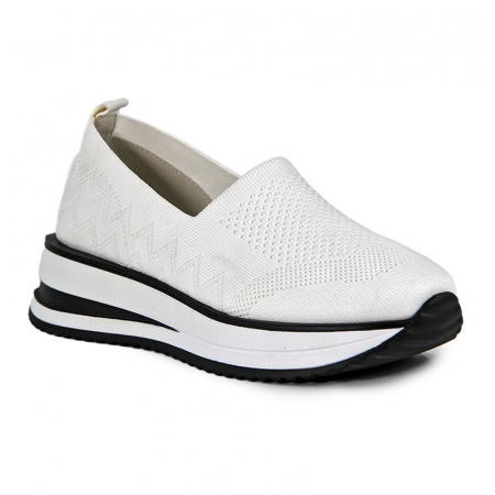 Слипоны женские лето <BF8-22738-2= бел/тек>