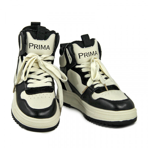 Кеды женские демис <Y2612= чер+бел/к>