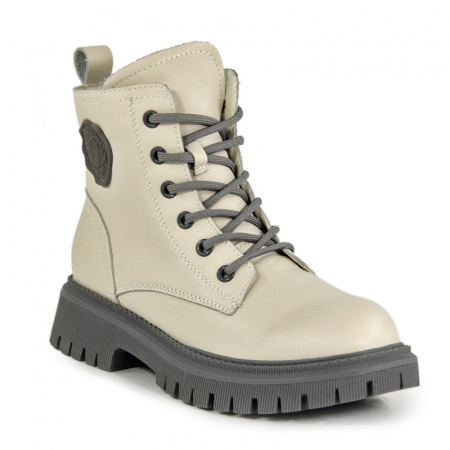 Ботинки женские демис <LS1110= беж+серы/к>