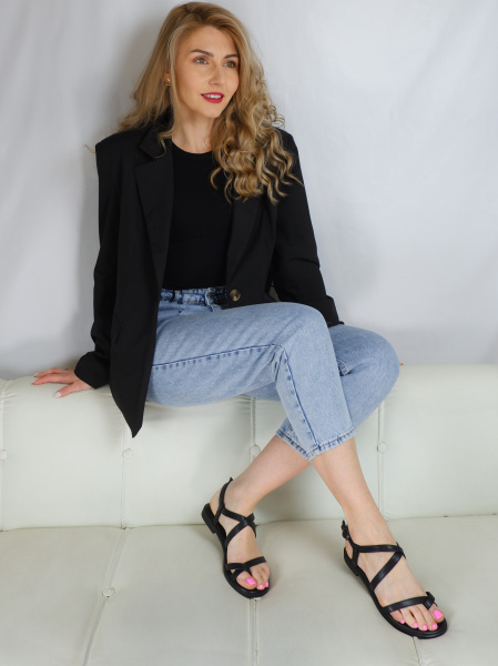 Сандалии женские <PK5552-37H ч/эко к>