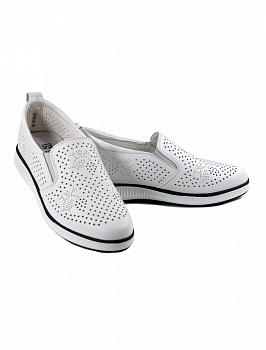 Слипоны женские лето <EH115-010 бел/к>