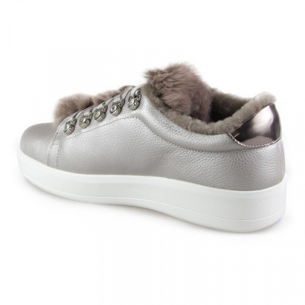 Кроссовки женские зимние <10737BC серы/к>