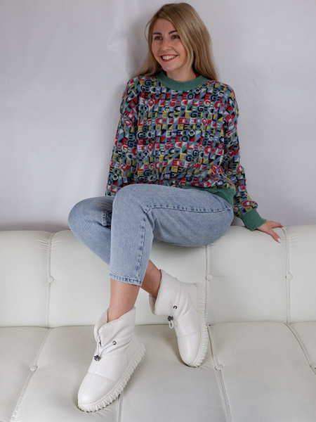 Дутыши женские зимние <J2388-2 беж/эко к>