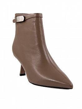 Ботильоны женские демис <S8-259-1-2  темно-беж/к>