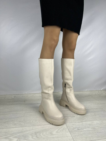 Сапоги женские зимние <PW2238-H184BYM= беж/к>