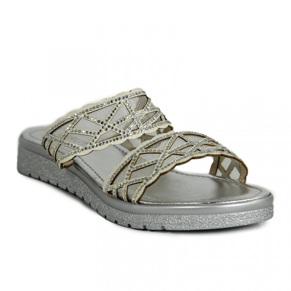 Сабо женские <20239 бел/к+тек+стразы>