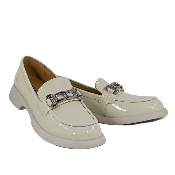 Лоферы женские <9066-3-2= мол/нат лак к>