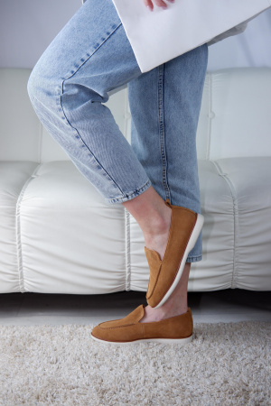 Лоферы женские <K-S-823306-77= оранж/з>