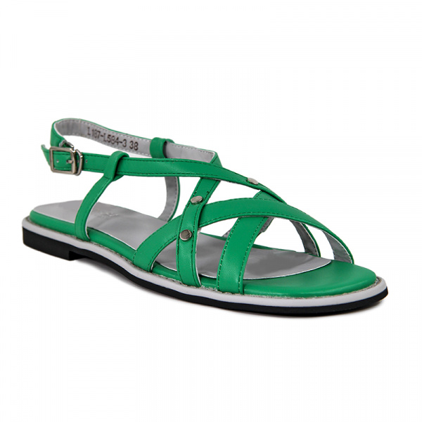 Сандалии женские <L187-L584-3 зел/к>