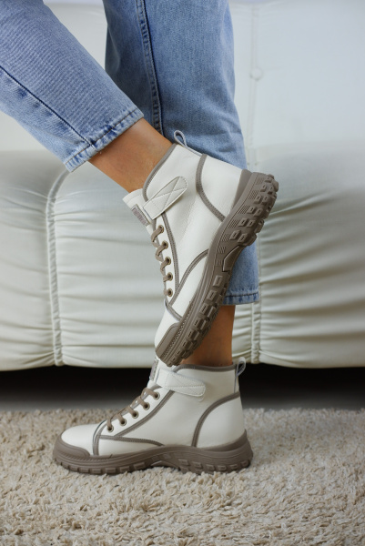 Кеды женские демис <2709-10-M=молочный+кор/к>