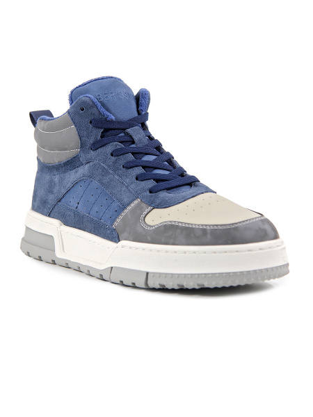 Кроссовки мужские демис <ZS2445R-1 син+серы/з+к>