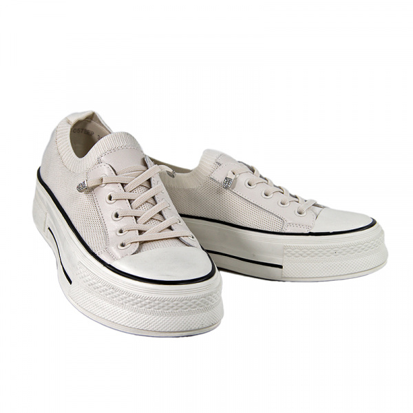 Кеды женские лето <SZ226-057BEP/8= беж/тек>