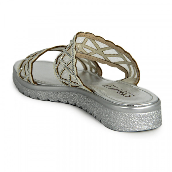 Сабо женские <20239 бел/к+тек+стразы>