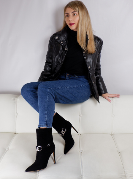 Ботильоны женские демис <HS6188K-6R-1 ч/з>