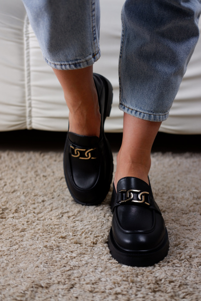 Лоферы женские <12R3-47-101= ч/к>